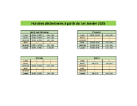 Horaires déchèteries 2025