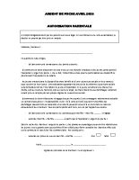 Argent de poche – autorisation parentale